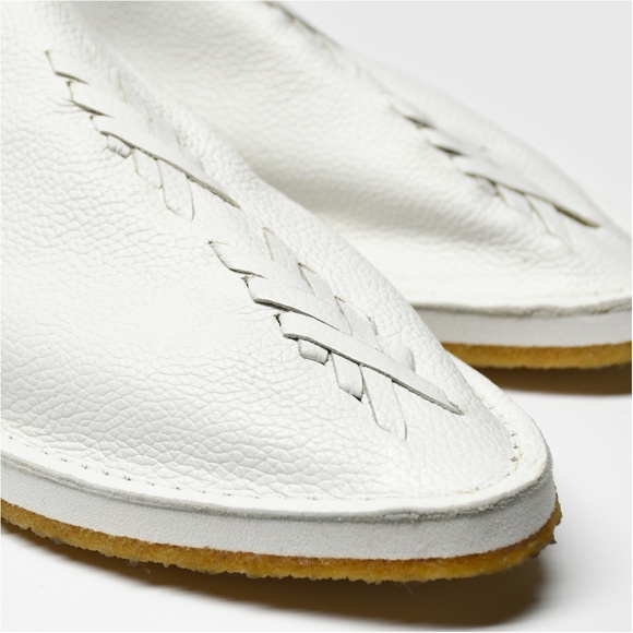 FREE PEOPLE Nova Pebbled-Leather Mules in White Size 36 - Picture 9 of 11